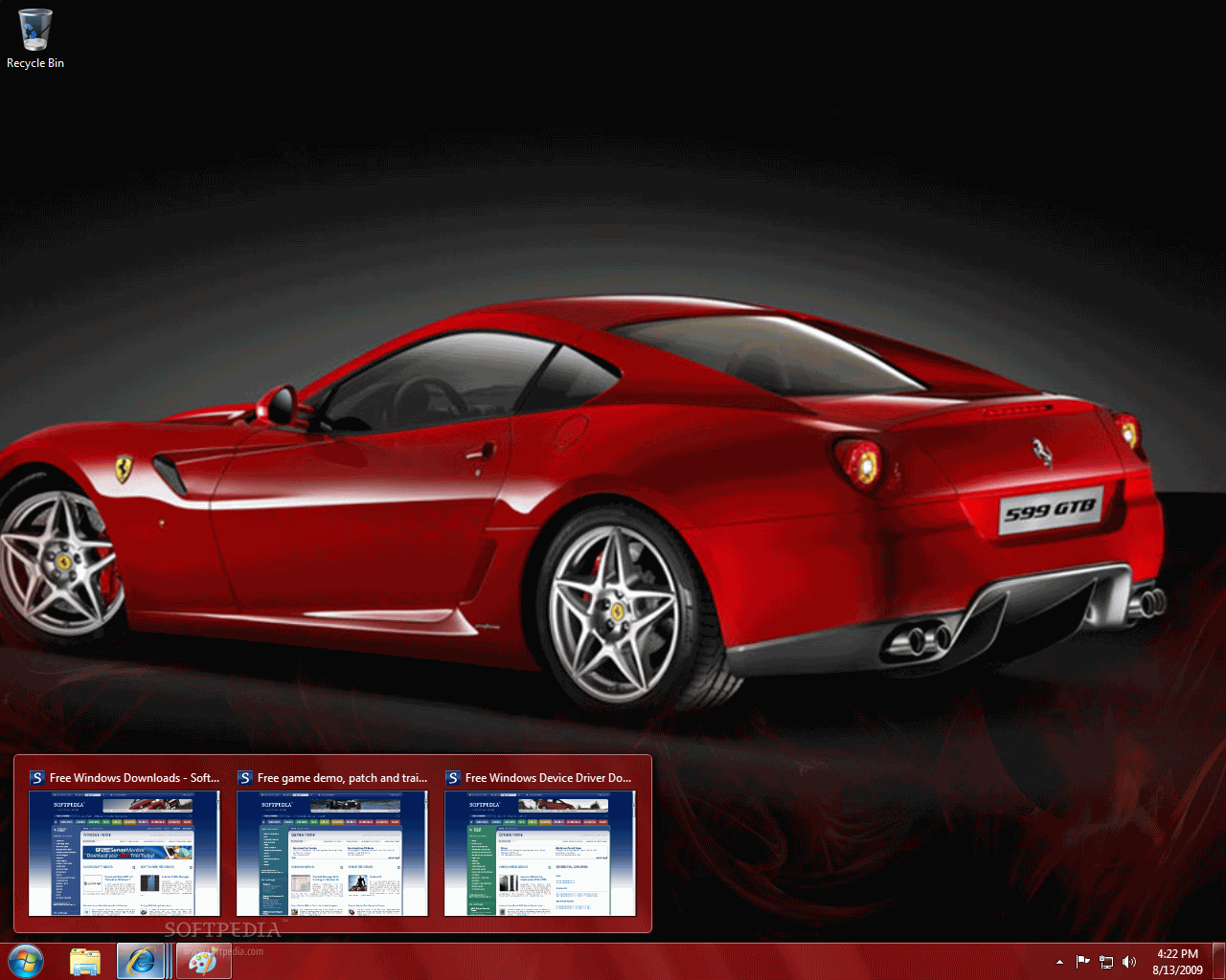 Download Ferrari Windows 7 Desktop Theme