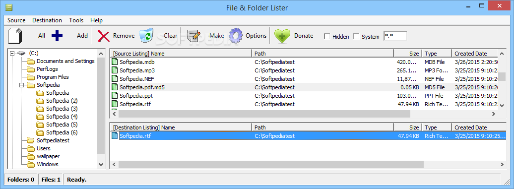 File & Folder Lister screenshot #0