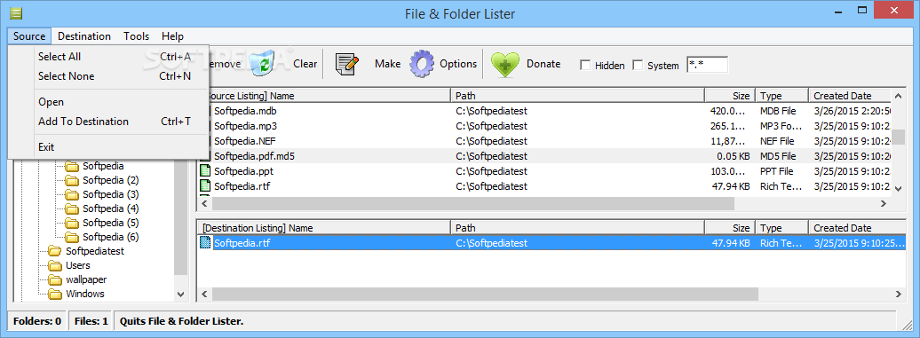 File & Folder Lister screenshot #2