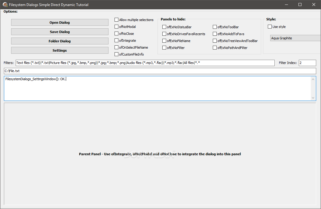 Filesystem Dialogs Library screenshot #0