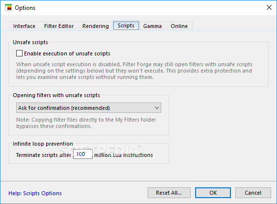 filter forge debuggers wont run