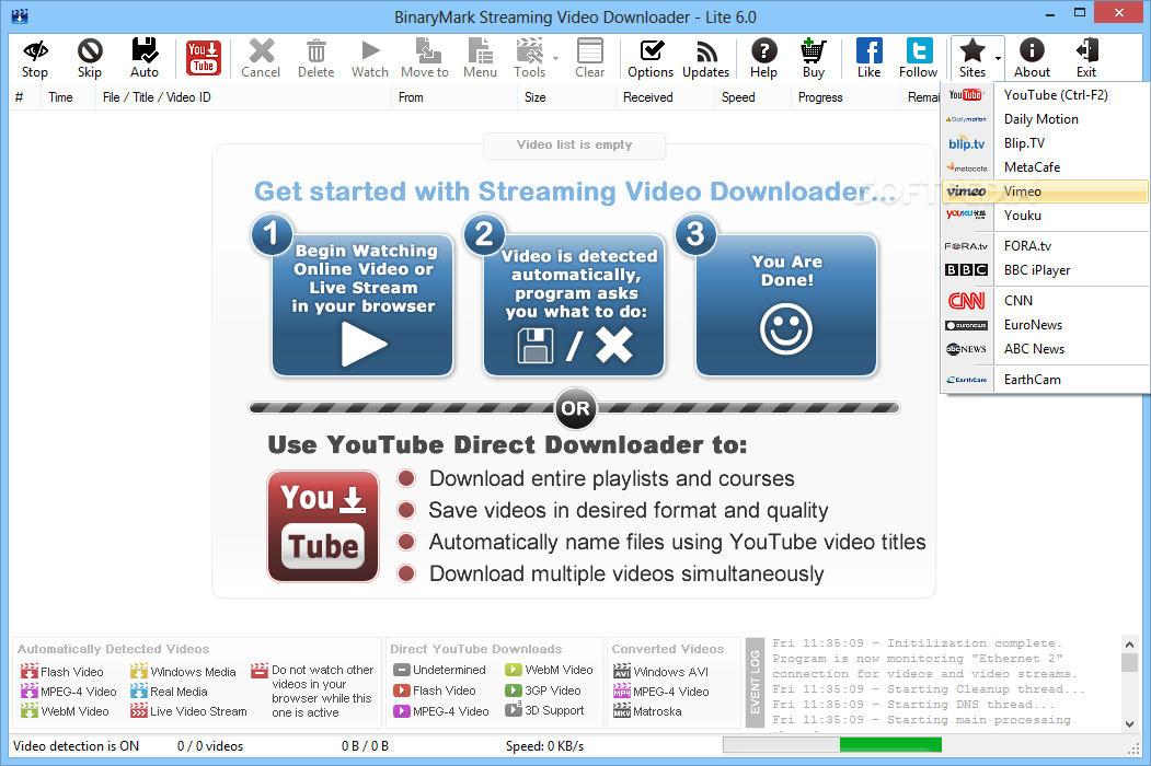 5 tools to download or capture streaming video from any website.