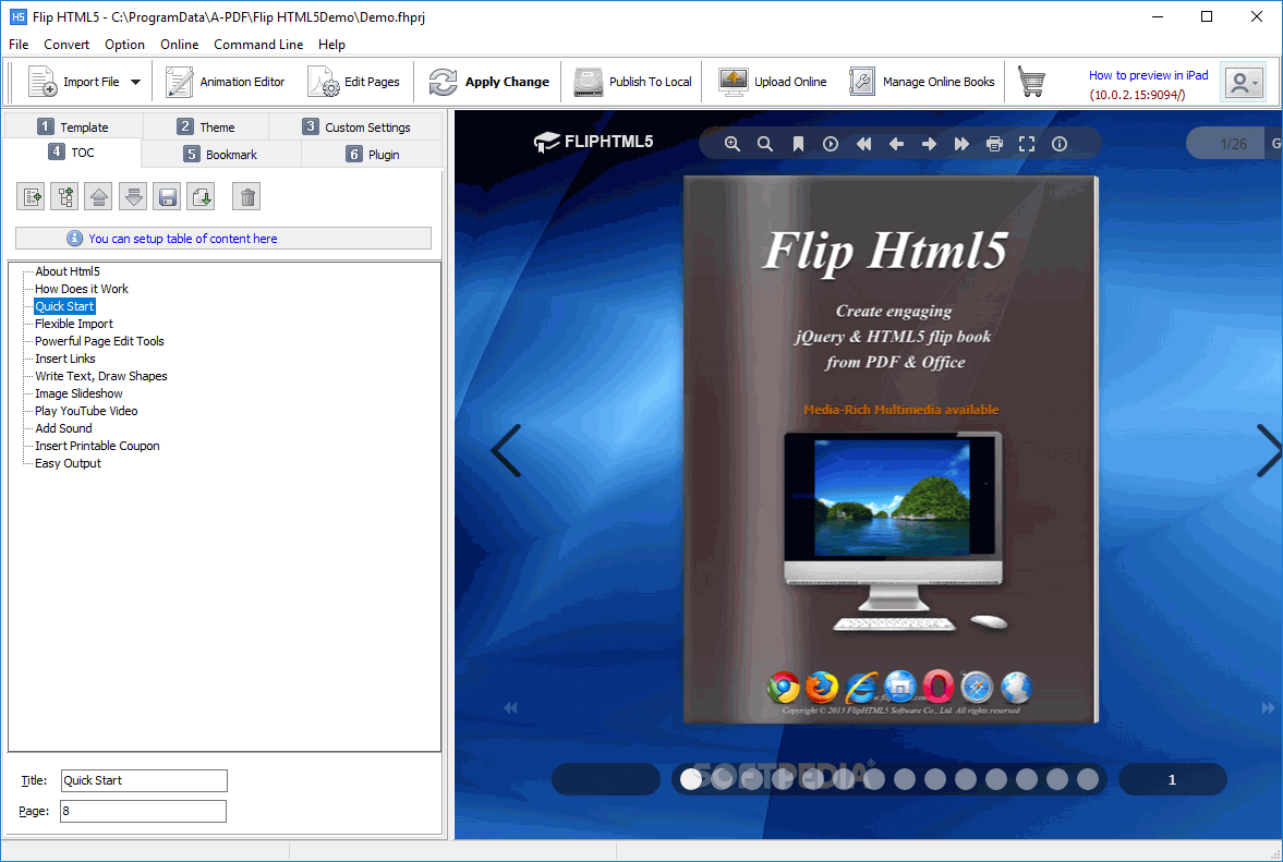 open source page flip html5