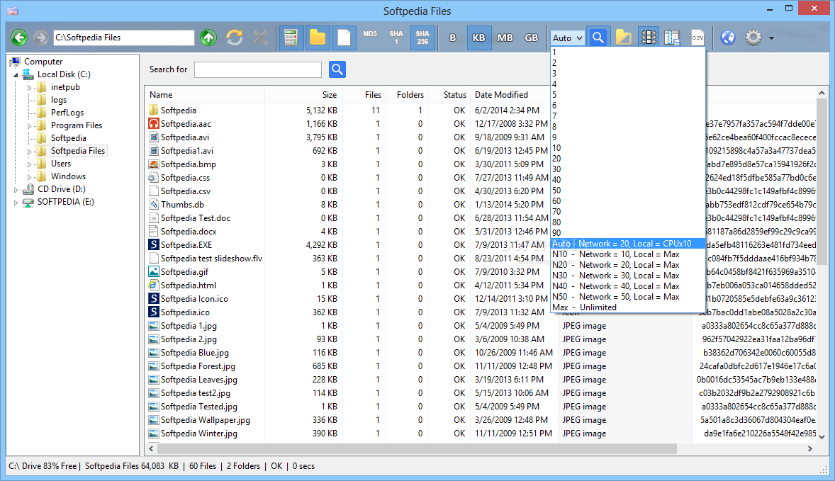 mac file list export file size