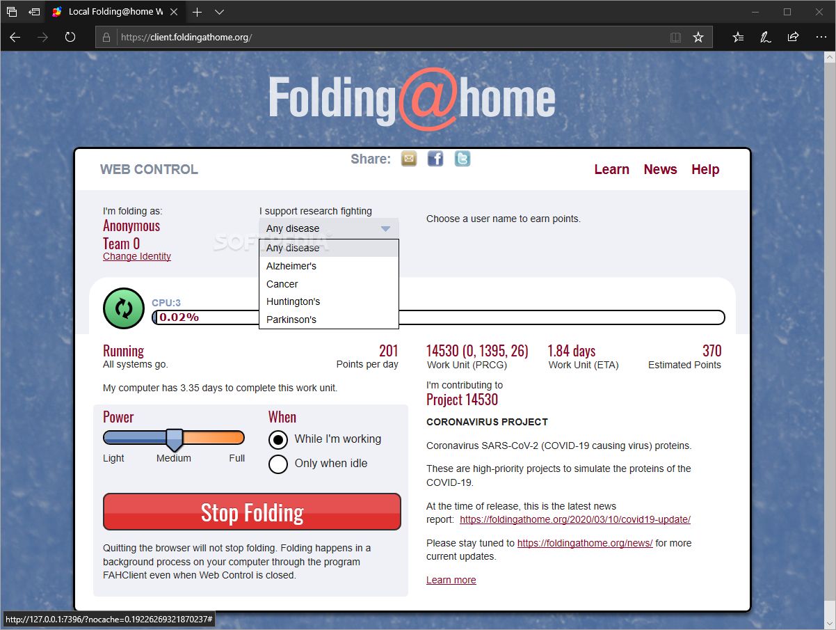 Folding@Home screenshot #4