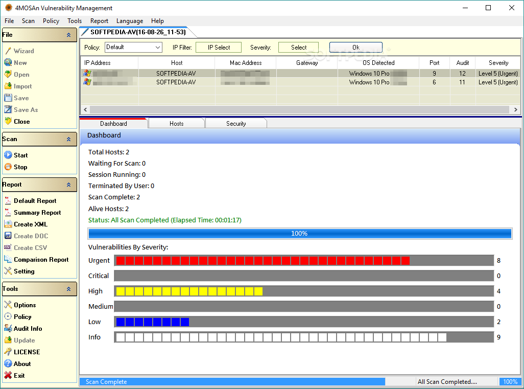 4MOSAn Vulnerability Management Portable screenshot #0