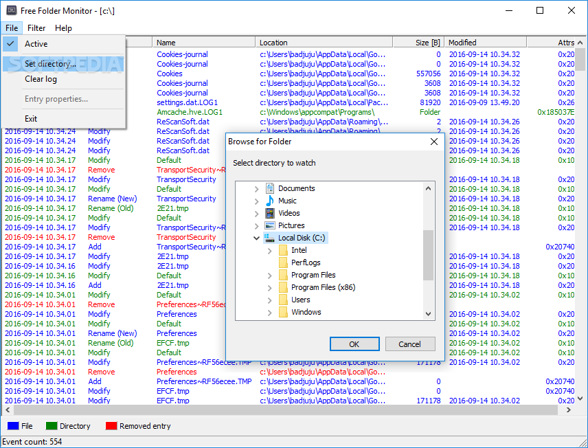 Free Folder Monitor screenshot #1