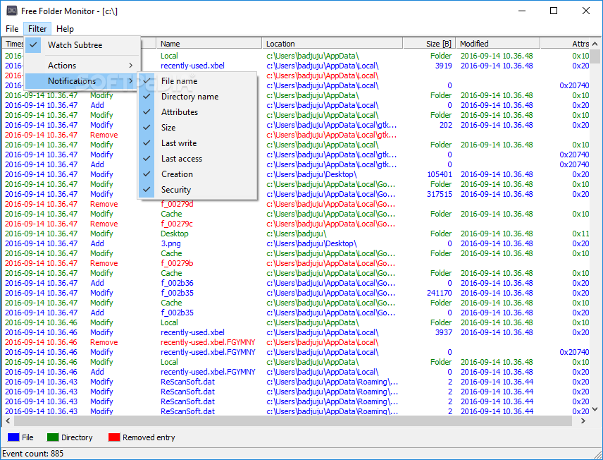Free Folder Monitor screenshot #3