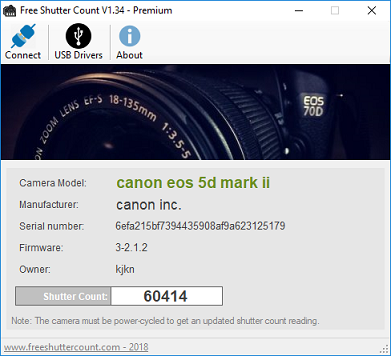 shutter count canon 7d software free