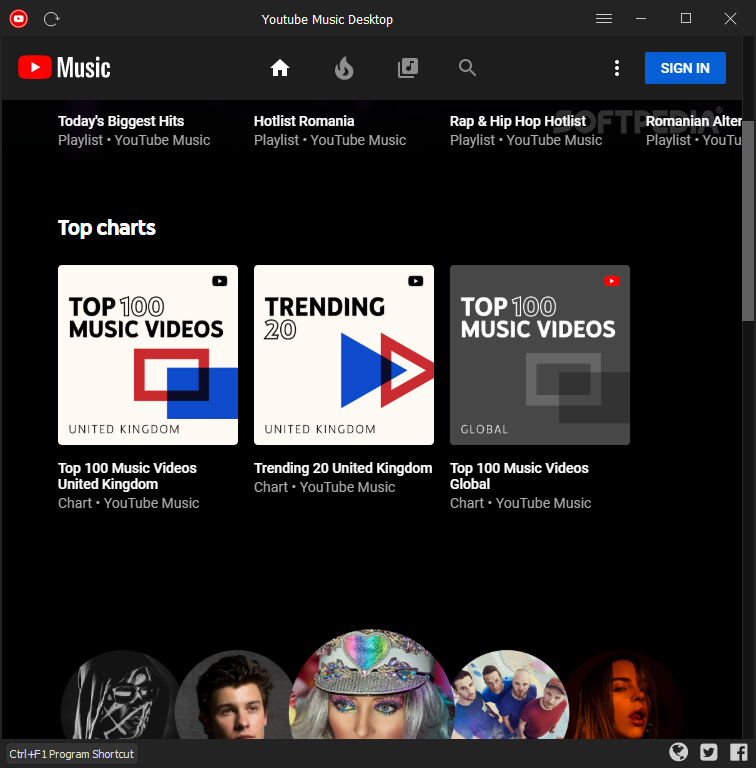 youtube music desktop experience