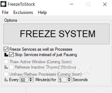 FreezeToStock screenshot #0