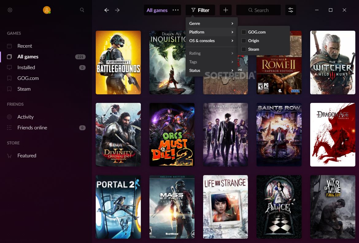 download the new version for windows GOG Galaxy 2.0.68.112