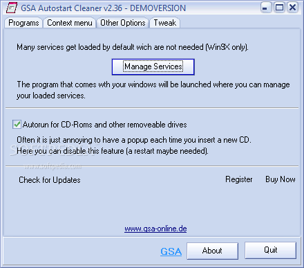 GSA Autostart Cleaner screenshot #2