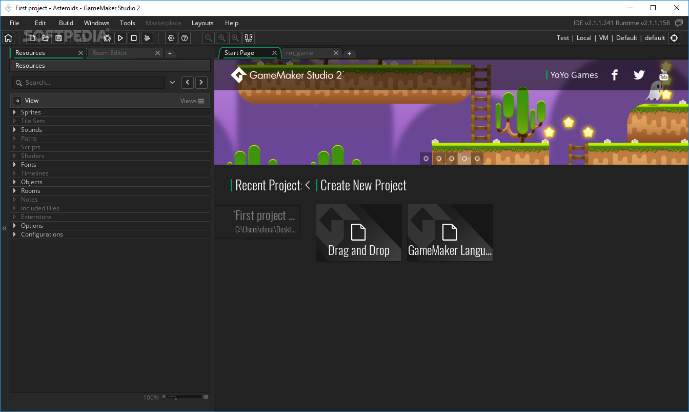how to begin an animation in game maker studio 2