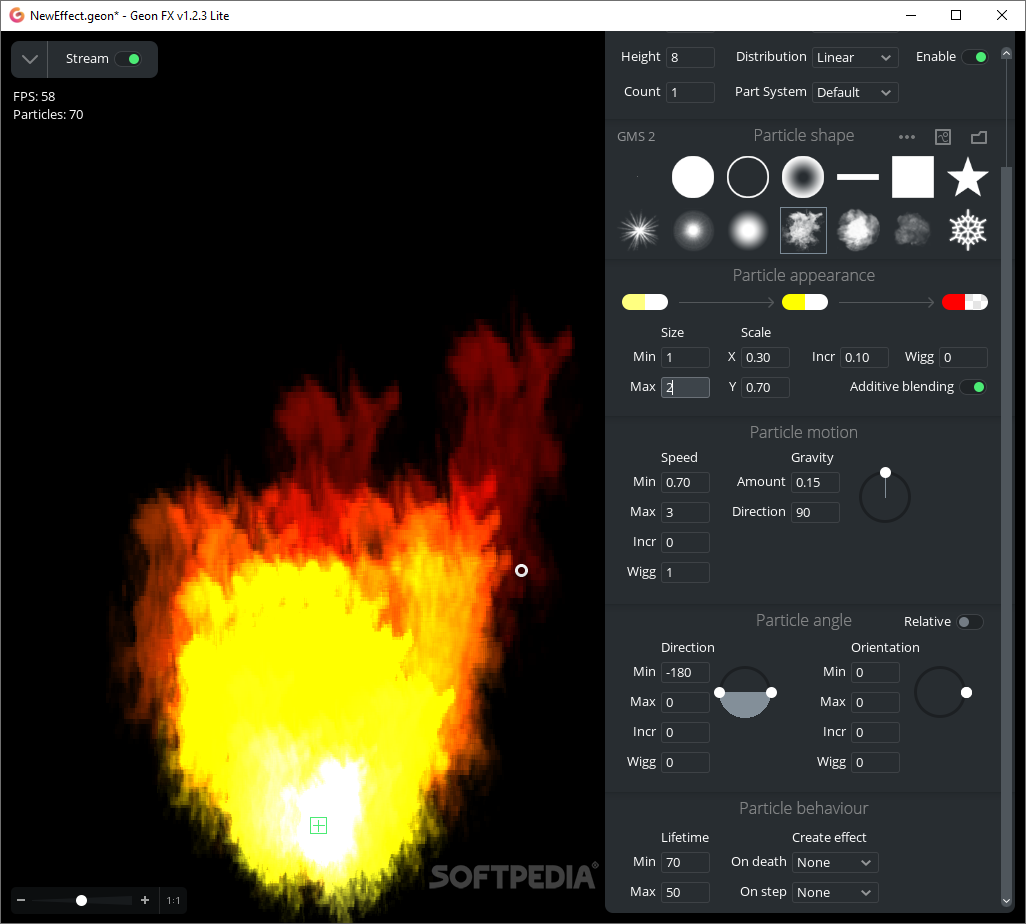 game maker studio 2 particle effects