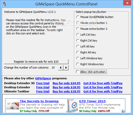 GiMeSpace QuickMenu screenshot #0