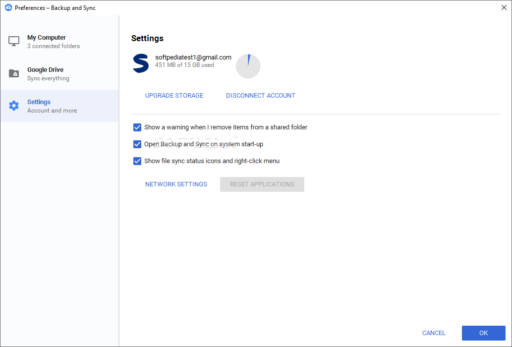 google backup and sync update