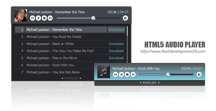 simple html5 audio player with playlist