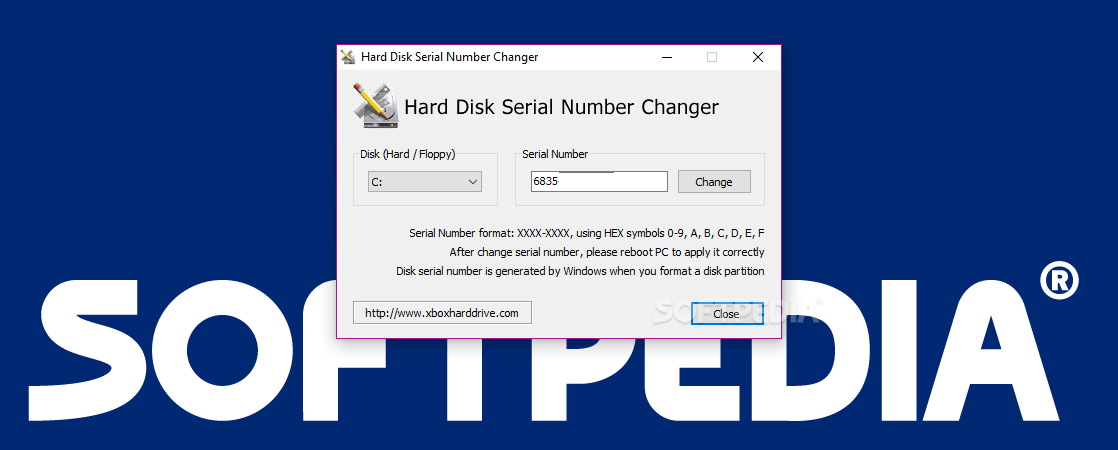 Change Harddisk Serial Number
