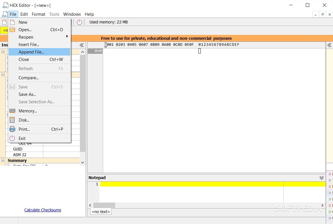 MiTeC Hexadecimal Editor screenshot #1