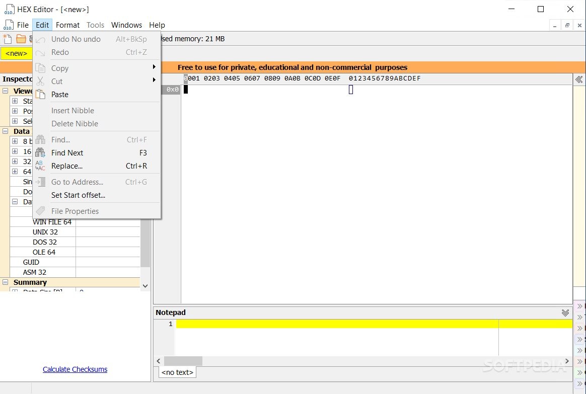 MiTeC Hexadecimal Editor screenshot #2