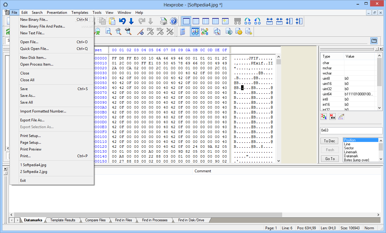 hxd hex editor find function