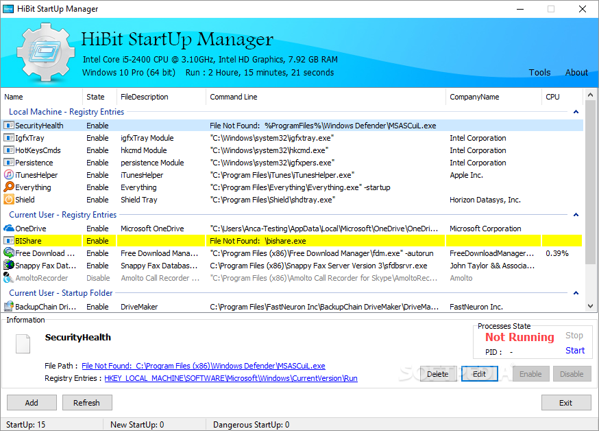 download the new version for android HiBit Startup Manager 2.6.20