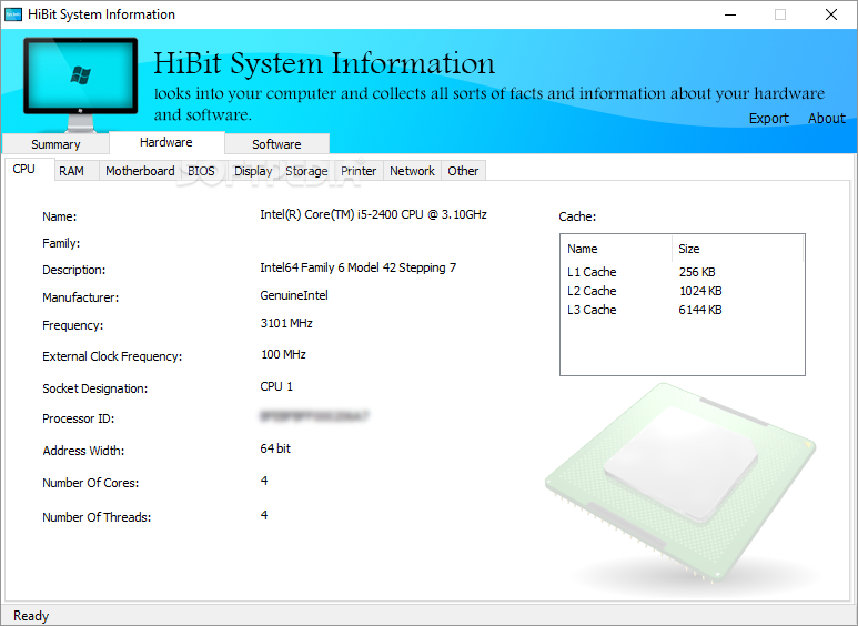 HiBit System Information screenshot #1