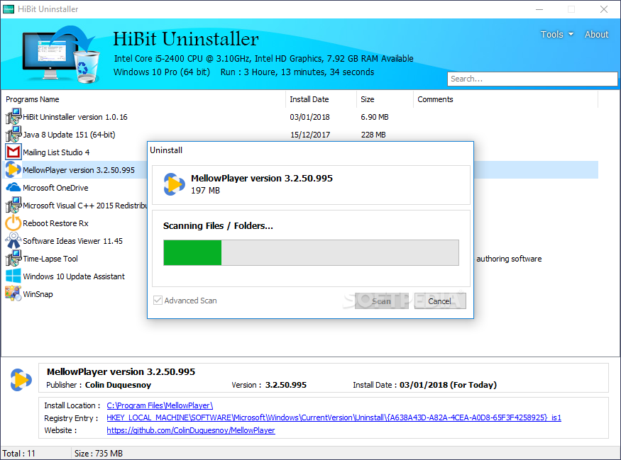 HiBit Uninstaller screenshot #1