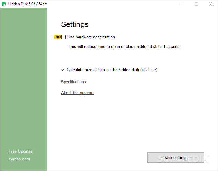Hidden Disk Pro 5.08 for windows download
