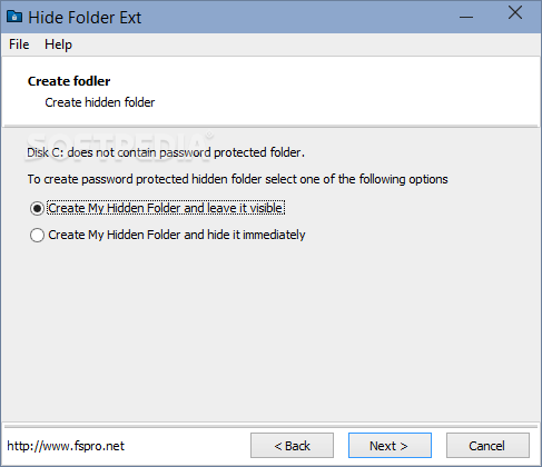 Hide Folder Ext screenshot #1