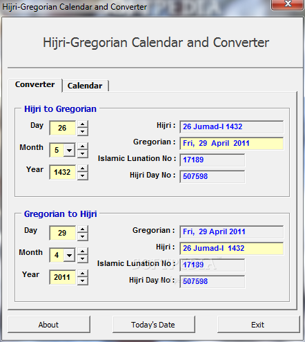 hijri to gregorian converter free download