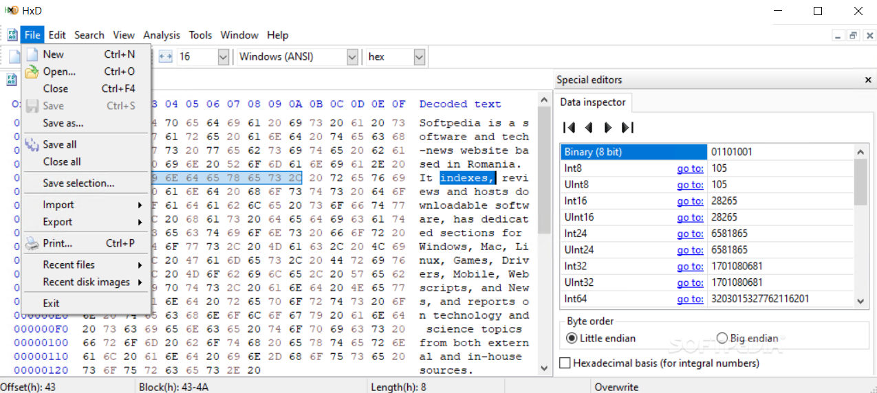 download the new version for apple HxD Hex Editor