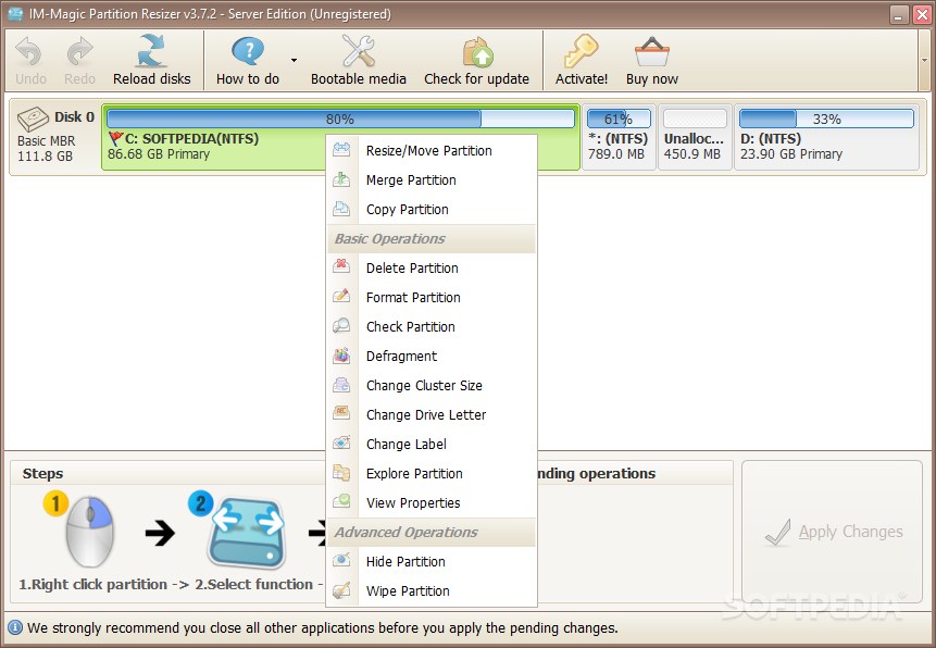 IM-Magic Partition Resizer Server Edition screenshot #0