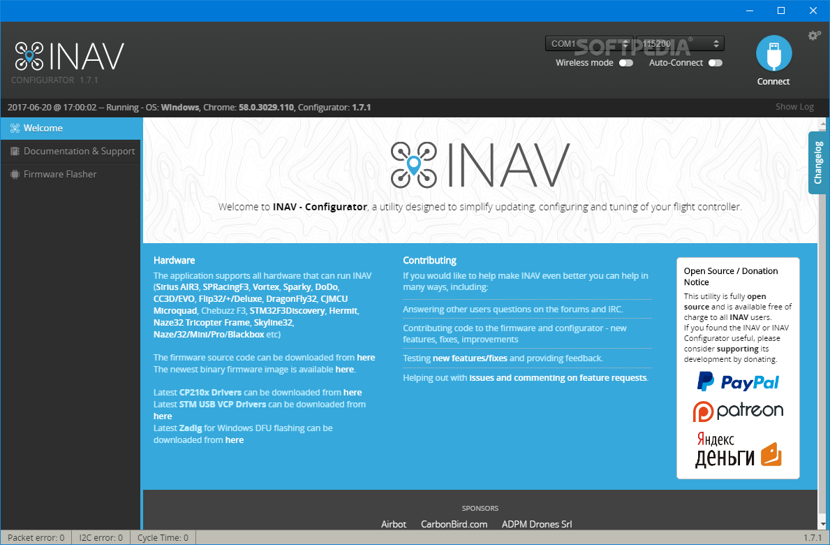 Download Download INAV - Configurator for Chrome 2.6.1 / 3.0.0 RC 1 Free
