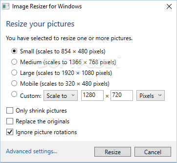 Image Resizer for Windows screenshot #1