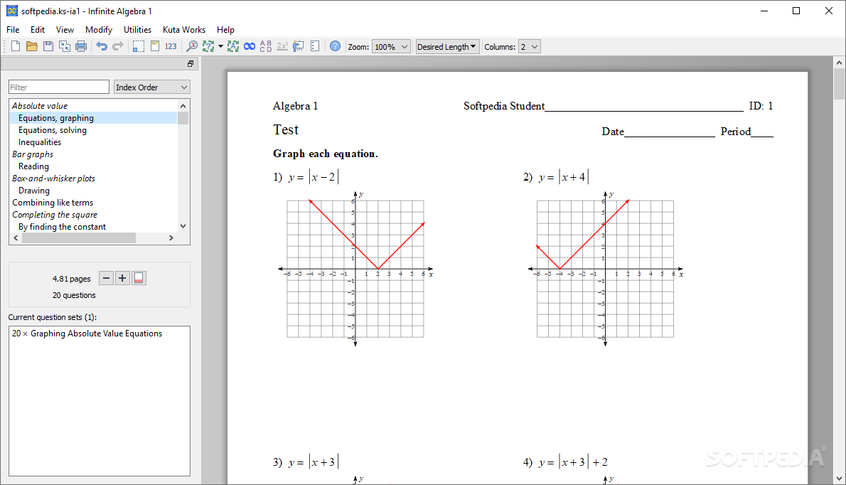 Infinite Algebra 1 screenshot #0