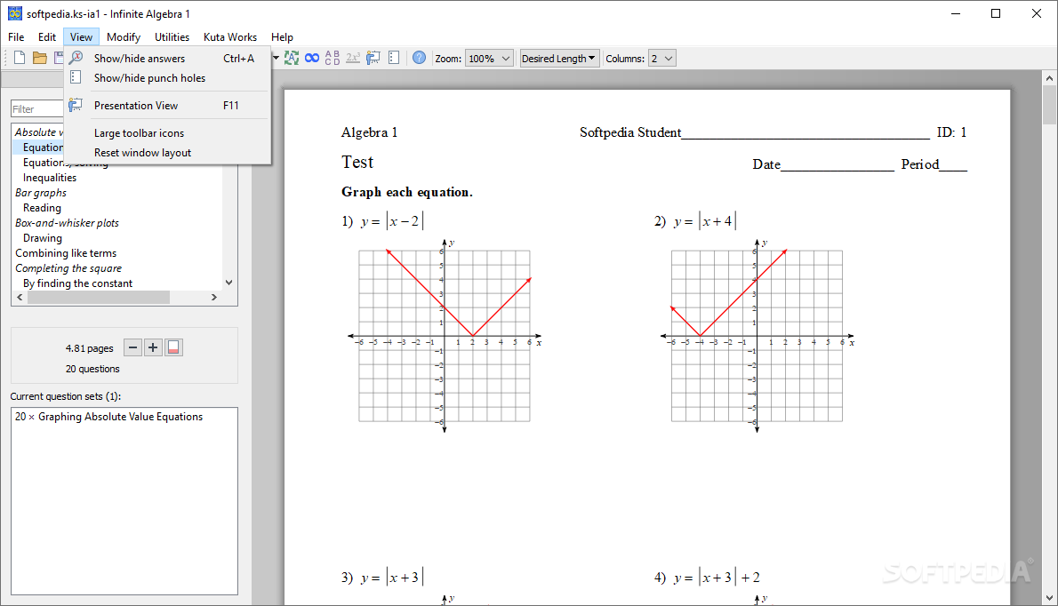 Infinite Algebra 1 screenshot #3