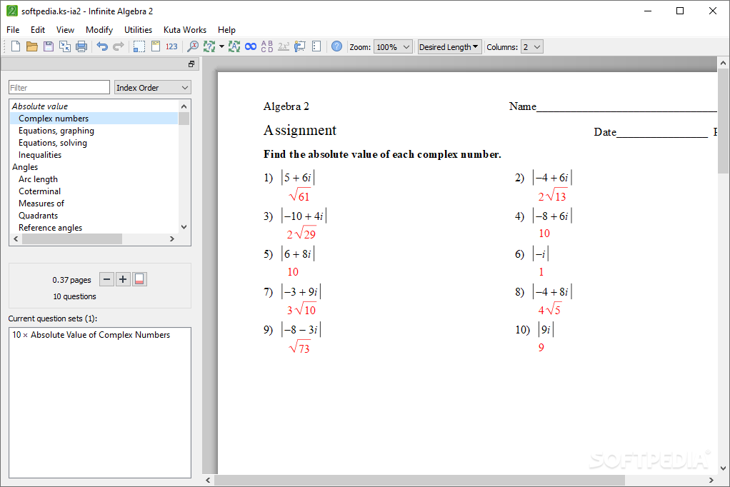 Infinite Algebra 2 screenshot #0