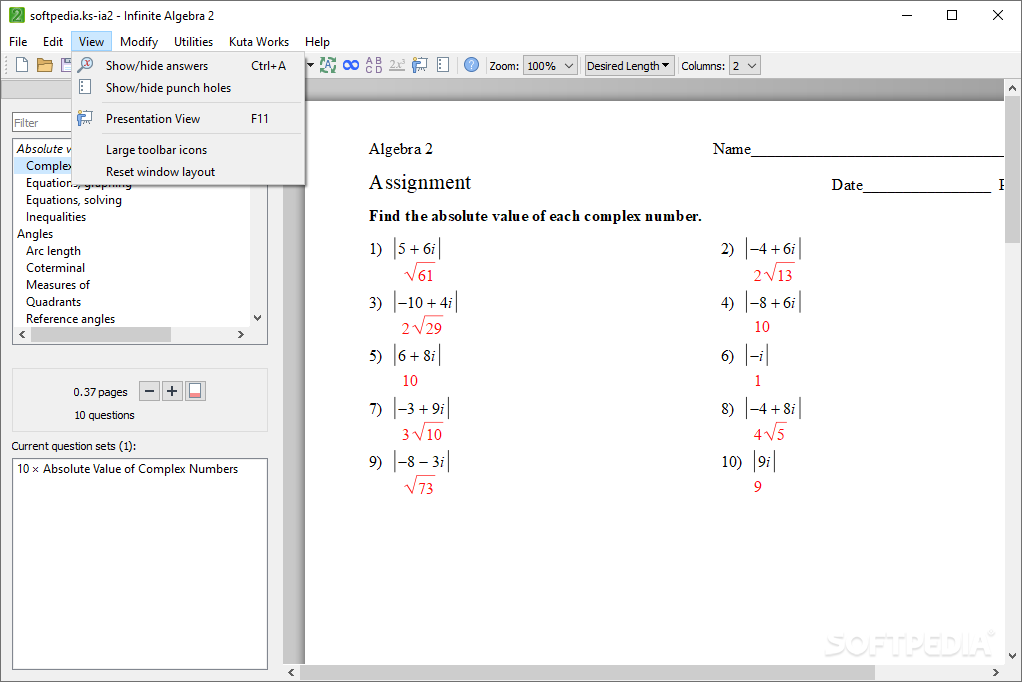 Infinite Algebra 2 screenshot #3