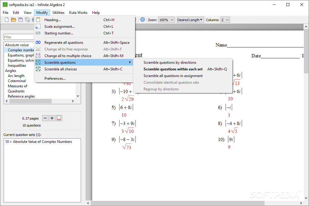 Infinite Algebra 2 screenshot #4