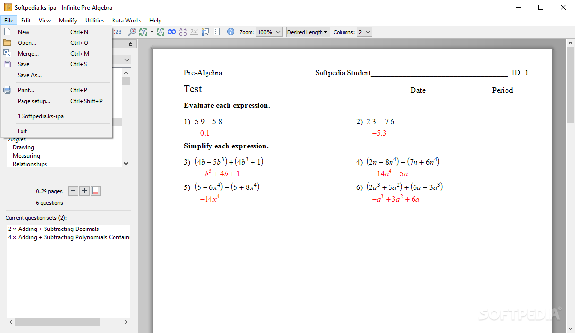 Infinite Pre-Algebra screenshot #1