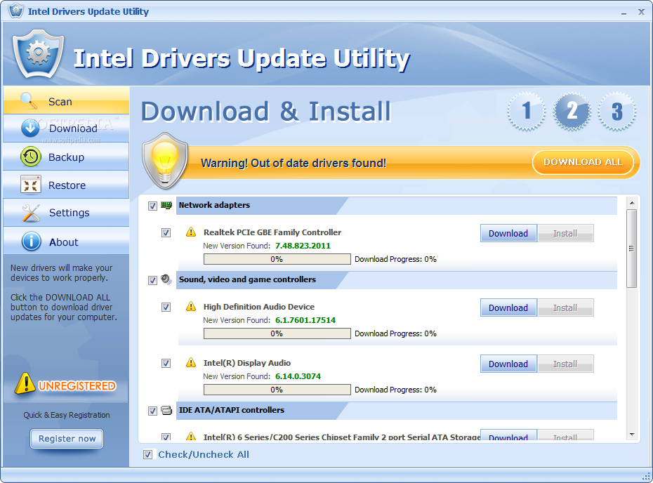 download intel drivers and software