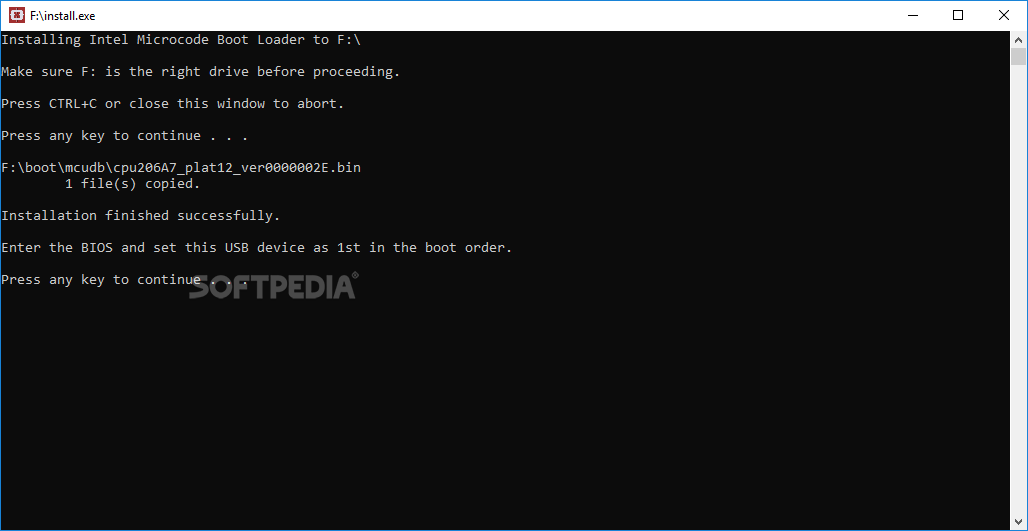 Intel Microcode Boot Loader screenshot #0