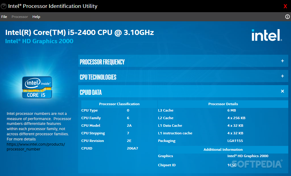 Intel Processor Identification Utility screenshot #2