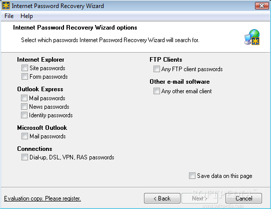 password wizard reset