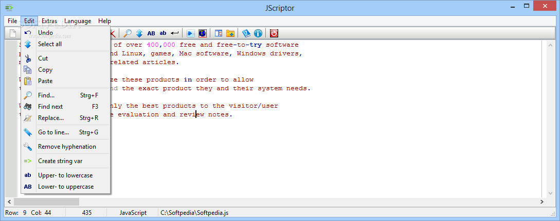 JScriptor screenshot #2