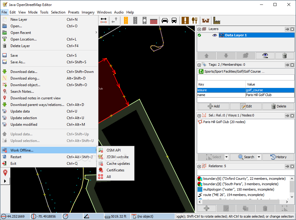 Java OpenStreetMap Editor screenshot #2