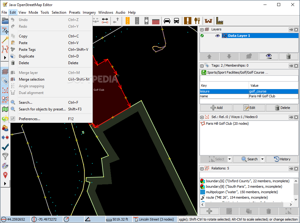Java OpenStreetMap Editor screenshot #3