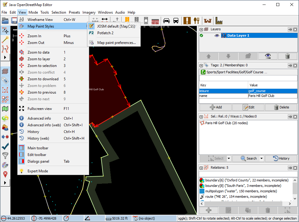 Java OpenStreetMap Editor screenshot #4